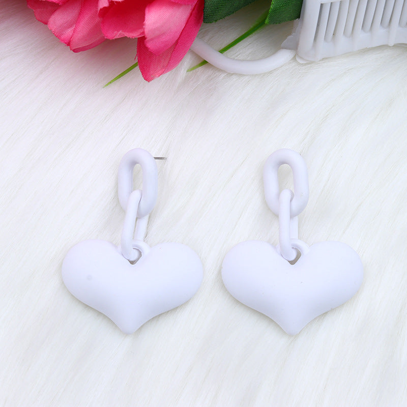 Wholesale Valentine's Day Love Spray Painted Acrylic Earrings